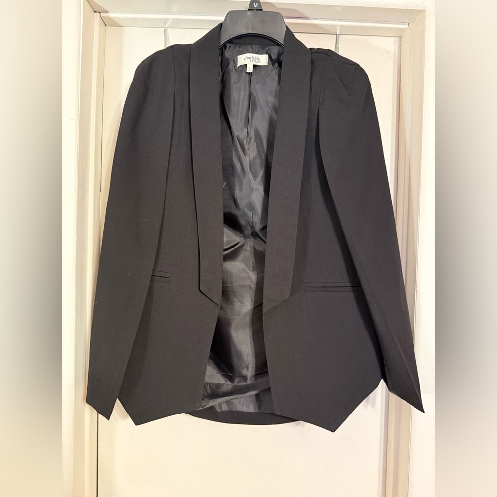 Charlotte Russe black cape blazer size medium